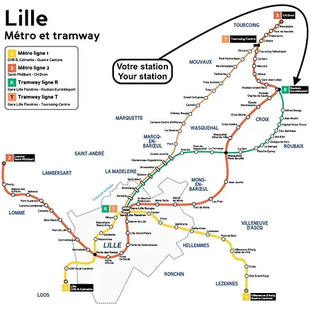 2 Proche Metro Et Parking 루베